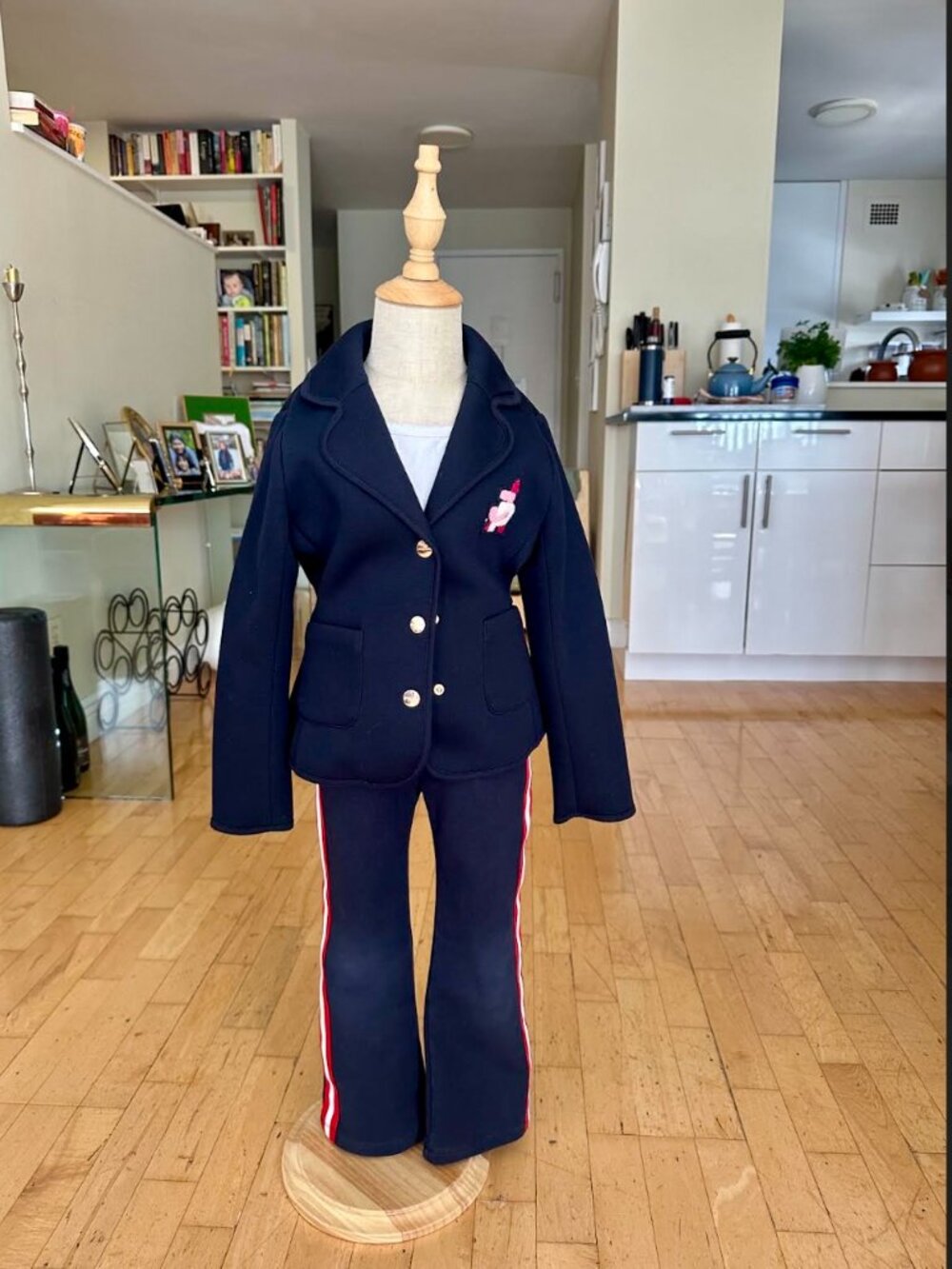 Jacadi Paris Girls Matching Blazer & Pants Set 6A / 116cm Navy